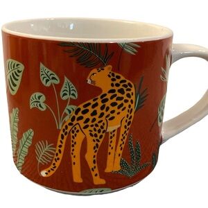 Coco + Lola leopard mug orange-brown standing leopard tropical safari vibes